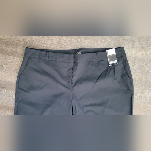 Vintg Y2K New York & Co. 7th Ave. Straight Leg Pant Women's 18 Black Lightweight - Picture 3 of 15